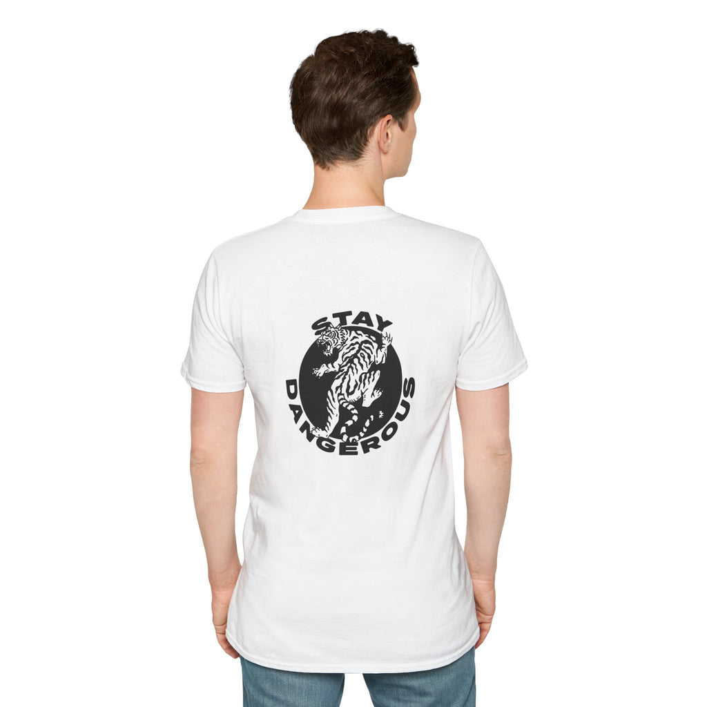 Stay Dangerous White Tiger - SwitchKick Combat Tee